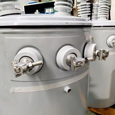 37.5kva 50kva 75kva 100kva เครื่องแปลงการกระจายไฟฟ้าขั้วขั้วเดียว 13200v 220v